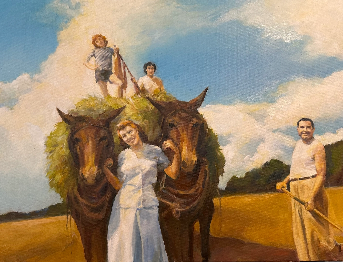 Summer 1946 - Oil on Canvas by Ilona Benzak